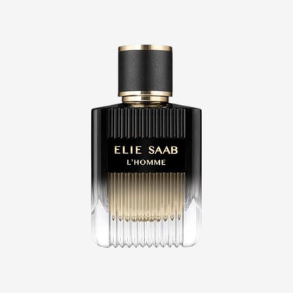 Elie Saab L'Homme 50ml - Eau de Parfum for Men - Woody Vetiver Fragrance - Refined Notes of Bergamot, Cedarwood, Vetiver, Patchouli and Myrrh - Black Gradient Varnished Glass Bottle