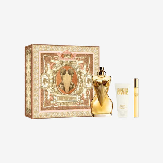 Gaultier Divine by Jean Paul Gaultier für Damen, 3-teiliges Geschenkset, 3,4 Unzen, EDP-Spray, 80 ml, EDP-Spray, 65 ml Body Lotion