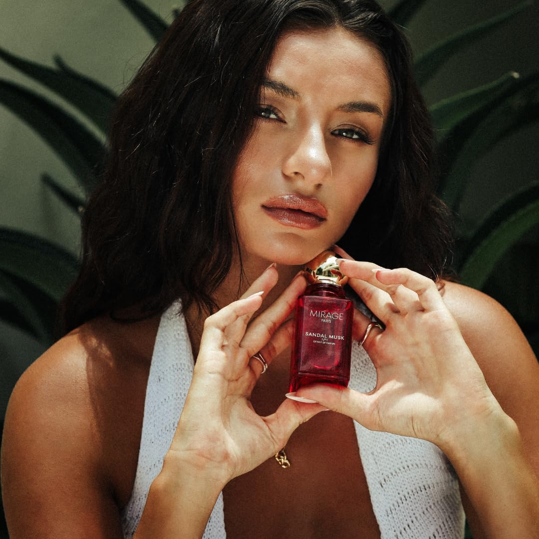Mirage Paris Sandal Musk No.1 – Extrait de Parfum Unisex (30% Duftöl), mit Pheromonen, langanhaltend & elegant, Sandelholz & Moschus, 50 ml + gratis Duftprobe