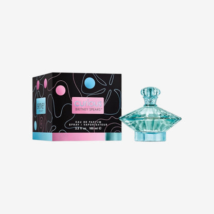 Britney Spears Curious 100 ml – Eau de Parfum für Damen – Weißer Blumenduft – Noten von Magnolie, Jasmin und Vanille-Moschus – Parfum Damen – Aqua-Glasflakon