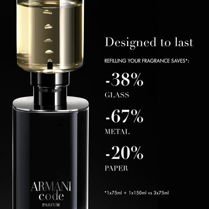 GIORGIO ARMANI Code Parfum 30 ml – frischer und aromatischer Herrenduft – Bergamotte, Muskatellersalbei, Tonkabohnen-Noten