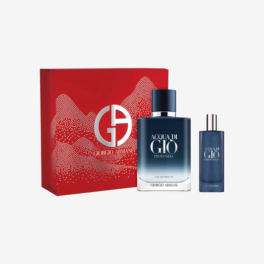 Giorgio Armani Acqua Di Gio Deep Geschenkset für Herren, Eau de Parfum, 100 ml, Reiseduft 15 ml