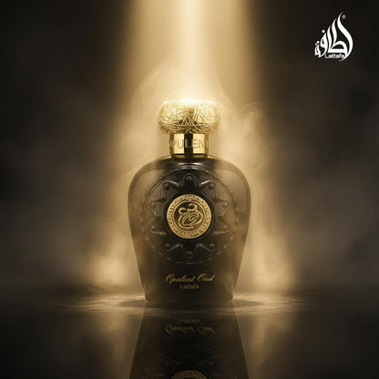 Lattafa Halal Attar Opulent Oud Musk Blue Black White Eau de Parfum, Zerstäuber, 100 ml (Parfum,100ml(1erPack))