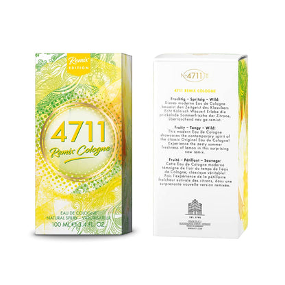 4711® Remix Cologne Zitrone - Urban Summer I Eau de Cologne - fruchtig - spritzig - wild - die lebendige Frische der Zitrone sommerlich neu ge-remixt! I 100ml Natural Spray Vaporisateur