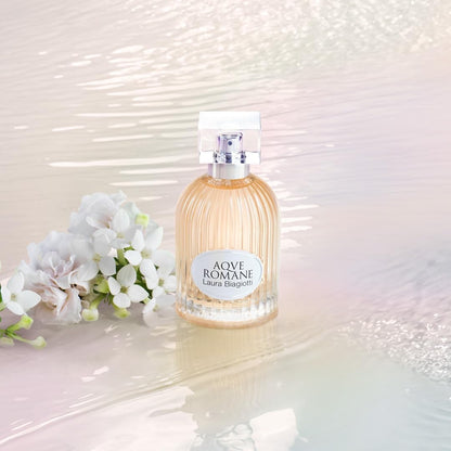 Laura Biagiotti – Aqve Romane Ambrosia Aurea Eau de Toilette 100 ml – Damenduft – Blumige, süße moschusbetonte Komposition – Zarte, sinnliche Noten – Ikonischer Flakon inspiriert von Römischen Tempeln