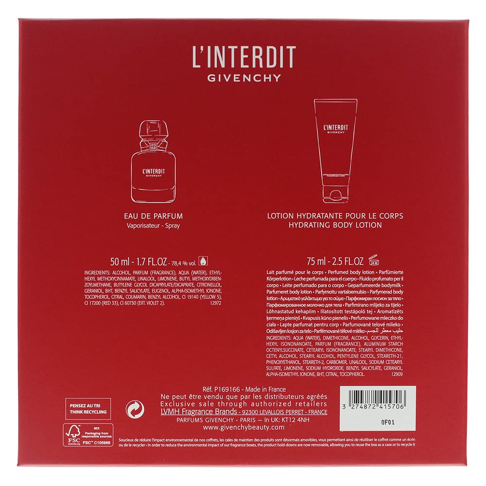 Givenchy L'interdit Set (L'Interdit Eau de Parfum,50ml+Body lotion L'Interdit,75ml), 125 ml