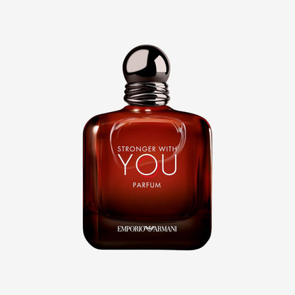 Emporio Armani Stronger With You Parfum, Armani Beauty für Herren, Herrenduft, Holzig-warmer Amber-Duft, mit Rum, Bergamotte, Lavendel, Zedernholz und Vanille, 100ml