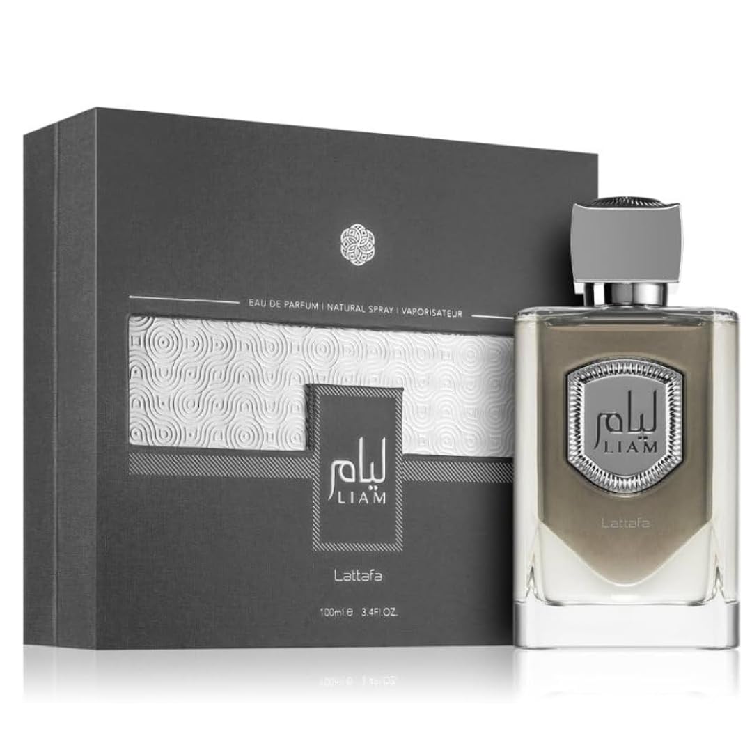 Lattafa Liam Grey Eau de Parfum Spray, Unisex, 96,4 g/100 ml