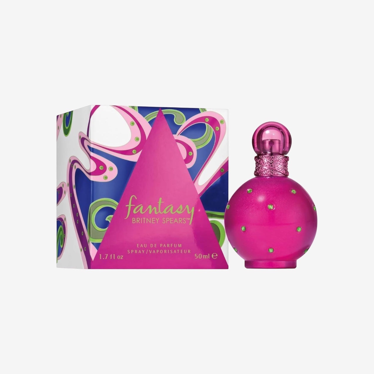 Britney Spears Fantasy 50 ml – Eau de Parfum für Damen – Blumig-Holziger Gourmand-Duft – Noten von Köstlicher Roter Litschi, Cupcake und Cremigem Moschus – Parfum Damen – Rosa Glasflakon