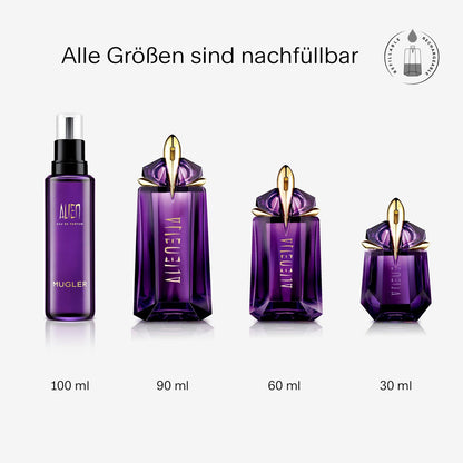 MUGLER Alien Eau de Parfum, Damen-Parfum, Amberartig, holzig und blumig
