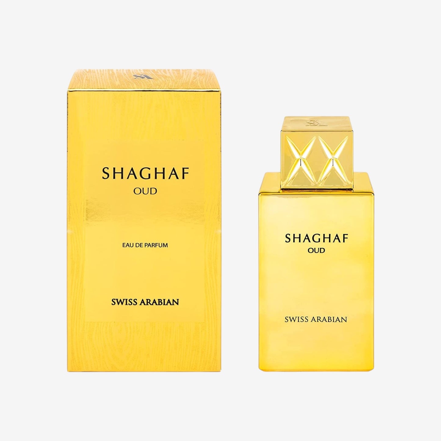 Shaghaf Oud Eau de Parfum 75ml von Swiss Arabian Safran Rose Praline Vanille Holz – Ein Duft für Damen und Herren