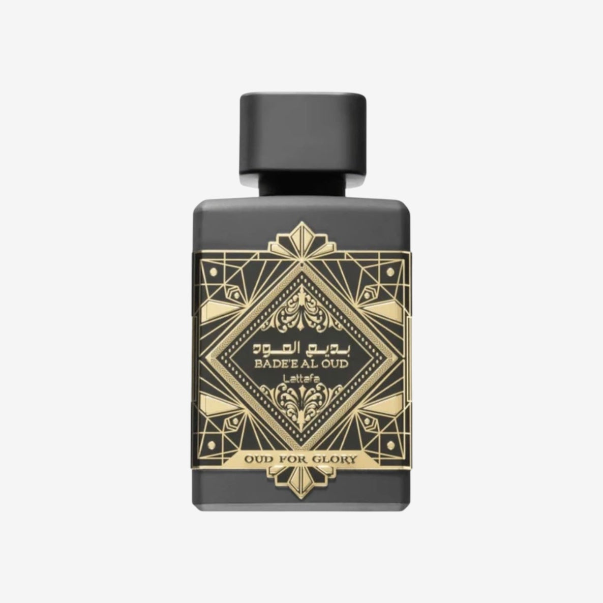 Lattafa Badee Al Oud - Oud for Glory EDP 100 ml, Unisex-Arabisches Parfüm mit langer Haltbarkeit, inklusive nachfüllbarem Zerstäuber 5 ml, Duft mit Oud-Holz, Muskatnuss, Safran und Patschuli (Oud for