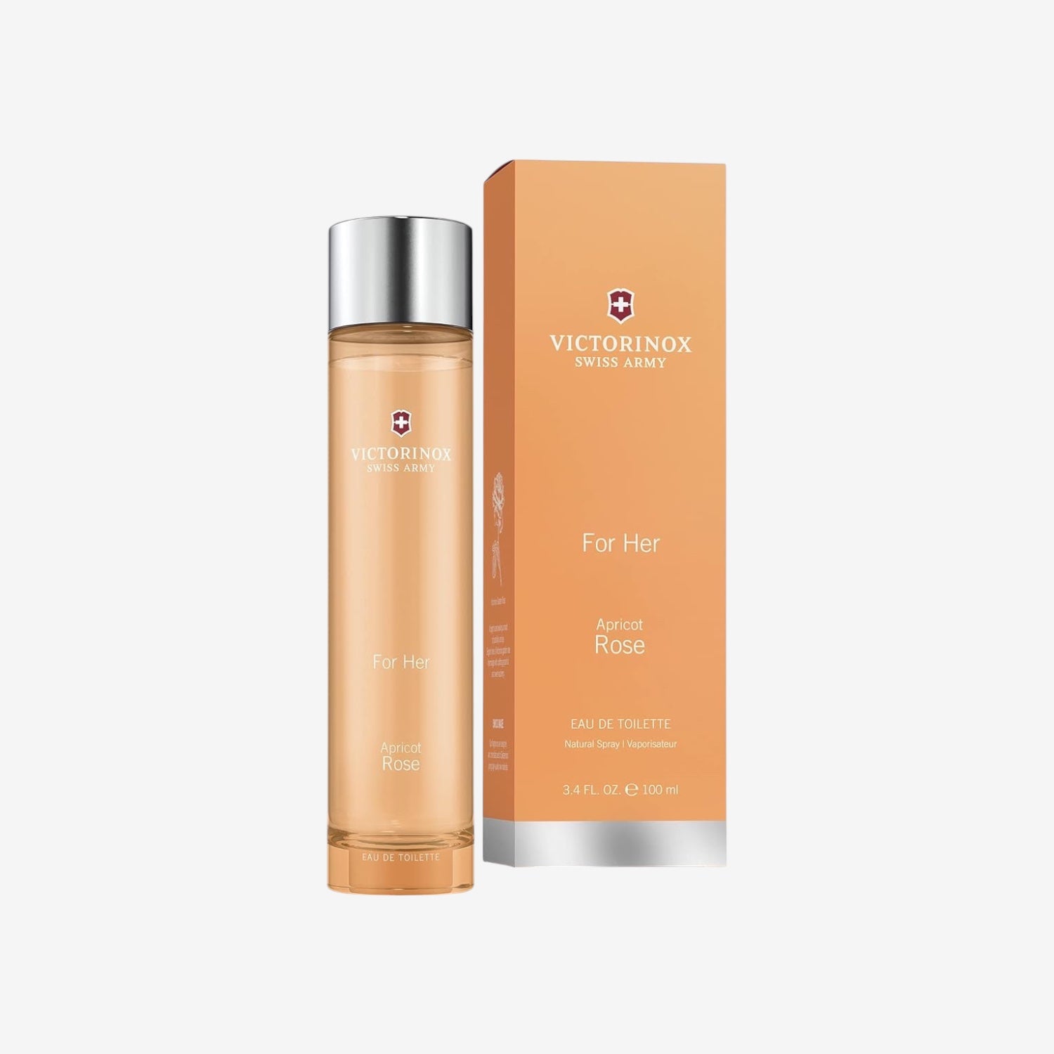 VICTORINOX Swiss Army For Her Apricot Rose, Eau de Toilette Damen, Parfüm mit Rose und Aprikose, Fruchtig und blumig, Vegan, 100 ml, V0001299