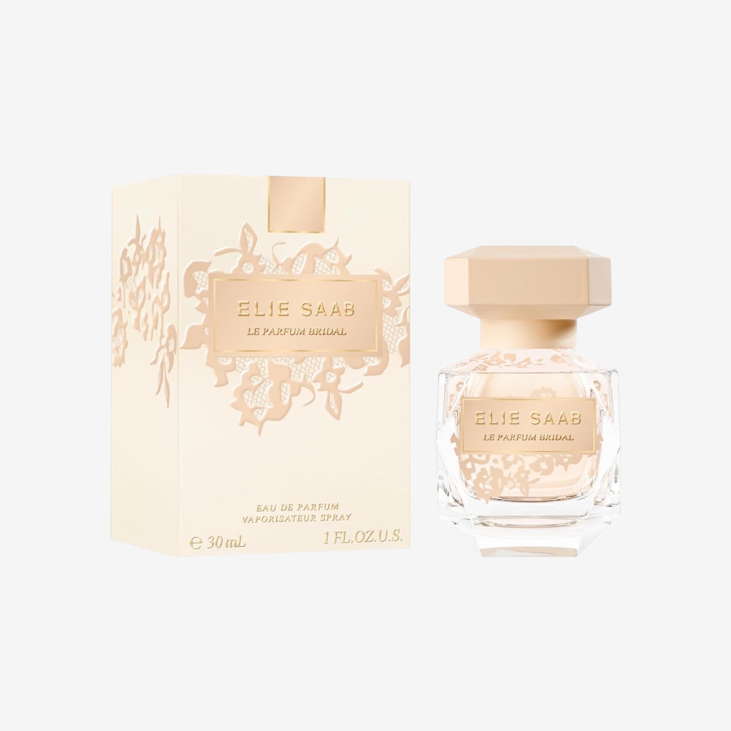 Elie Saab Le Parfum Bridal 30 ml – Eau de Parfum 30 – Frauen Parfüm – Florale Moschusnoten – Beiger Glasflakon