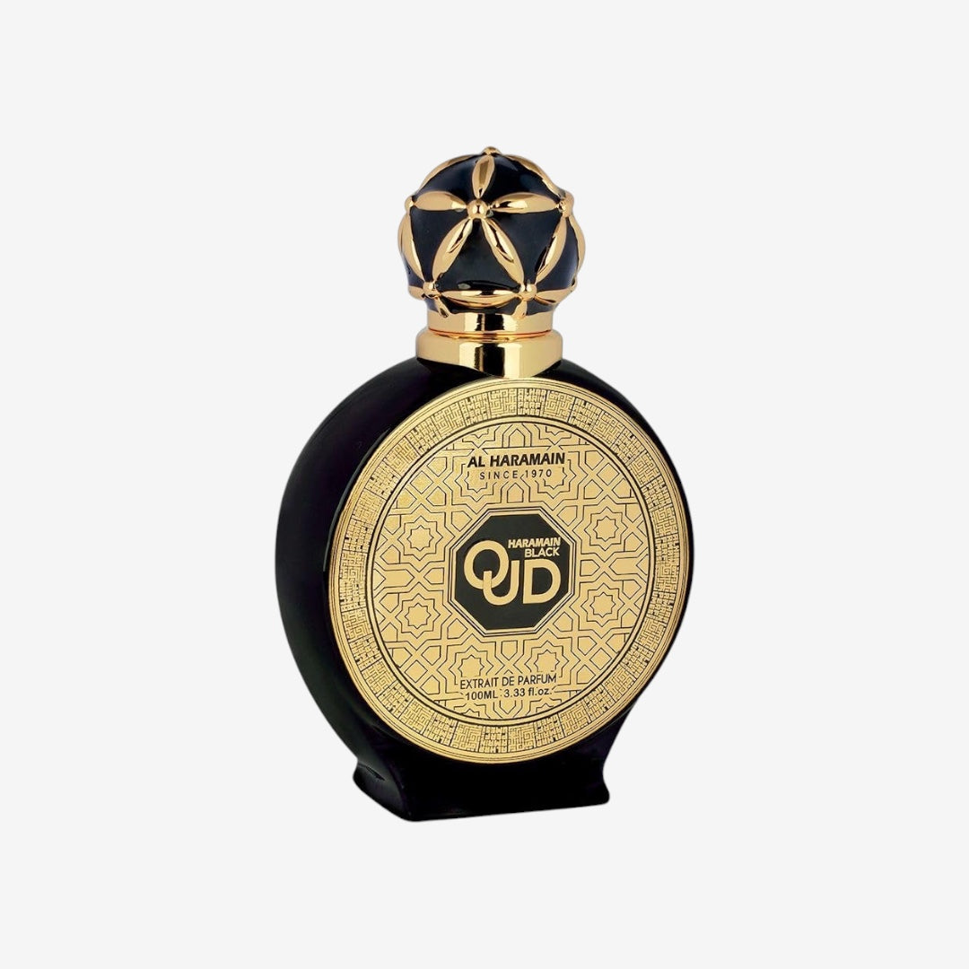 Al Haramain Black Oud Eau de Parfum für Damen und Herren, Enigmatischer und Sophisticated Duft mit Cardamom, Amber und Tonka Beans, 100 ml EDP-Spray