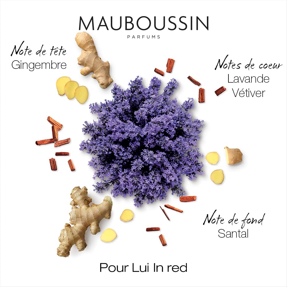 Mauboussin - Prestige Set Pour Lui In Red : Eau de Parfum 100ml, Duschgel 75ml, Reisespray 20ml & Pouch Bag