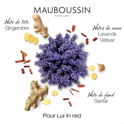 Mauboussin - Prestige Set Pour Lui In Red : Eau de Parfum 100ml, Duschgel 75ml, Reisespray 20ml & Pouch Bag