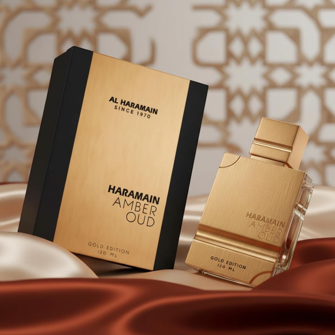 Al Haramain Amber Oud Gold Edition 120 ml | Luxuriöses Eau de Parfum | Unisex-Parfüm | Hochwertiger arabischer Duft für Männer und Frauen | Oud-Parfüm zum Verschenken und für den Alltag