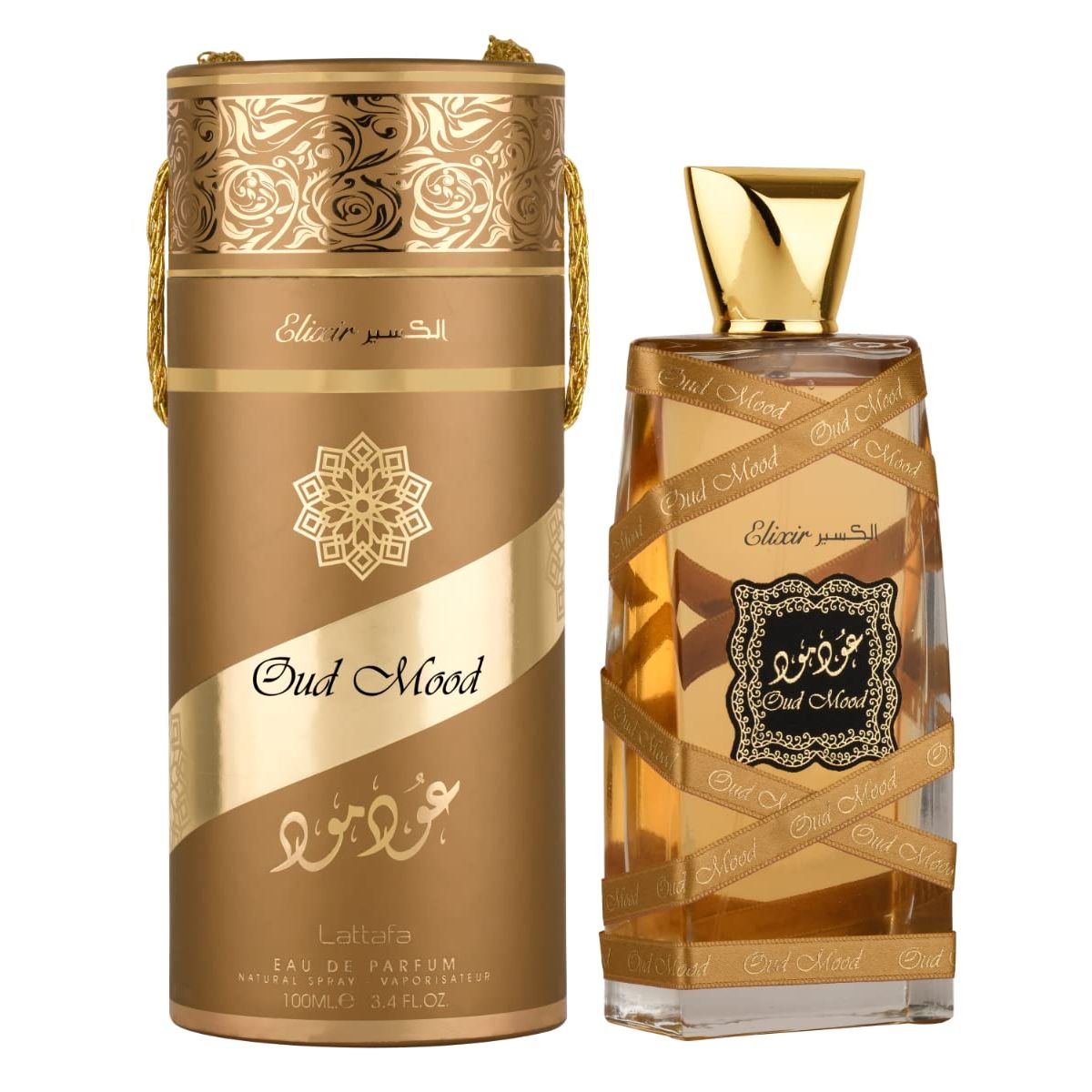 Lattafa Oud Mood Eau de Parfum orientalischer Duft (Sandalwood,100ml(1erPack))