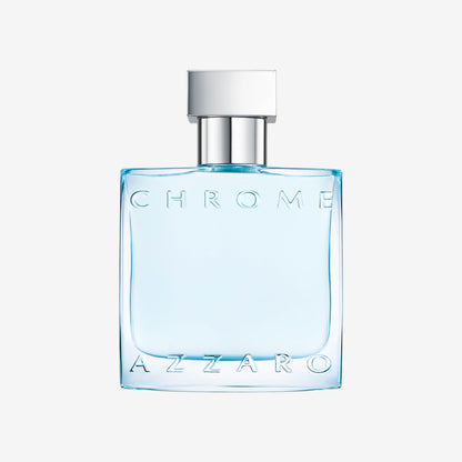 Azzaro Chrome Eau de Toilette, frischer und aquatischer Herrenduft, zitrisch-marines Parfüm mit umhüllender Leichtigkeit, erfrischender Duft für Männer