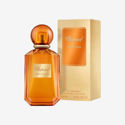 Chopard Jasmin Malika 100 ml – Eau de Parfum für Damen – Blumig-Chypre Duft – Blumige und Lichte Noten von Jasmin, Mandarinen und Patchouli – Orangefarbene Glasflakon