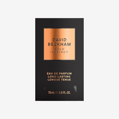 David Beckham Bold Instinct Eau de Parfum für Herren, holziger aromatischer Duft, anspruchsvoller Duft, außergewöhnliche mattschwarze Flasche, 75 ml