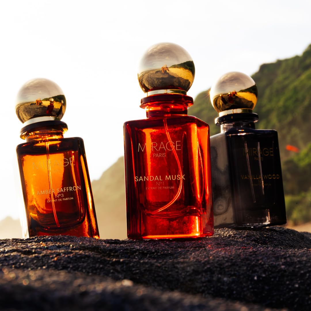 Signature Set – 3× Extrait de Parfum Unisex (je 50 ml, 30% Duftöl), mit Pheromonen, 2+1 GRATIS Aktion, Sandal Musk No.1 · Vanilla Wood No.2 · Amber Saffron No.3