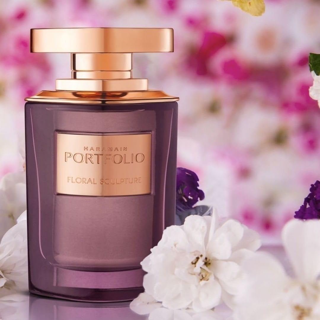 Al Haramain Portfolio Floral Sculpture 75 ml Damen Eau de Parfum | Oud Arabian Parfüm ist ein hochwertiger und angesehener Unisex-Duft.