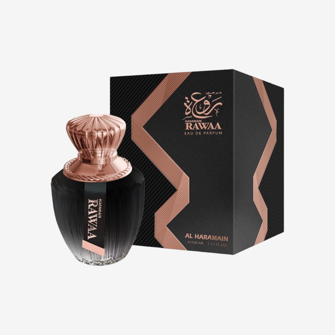 Al Haramain Rawaa 100 ml Parfumspray | Eau de Parfum für Damen | Orientalischer arabischer Duft | Luxuriöses Oud-Parfüm für Damen und Herren