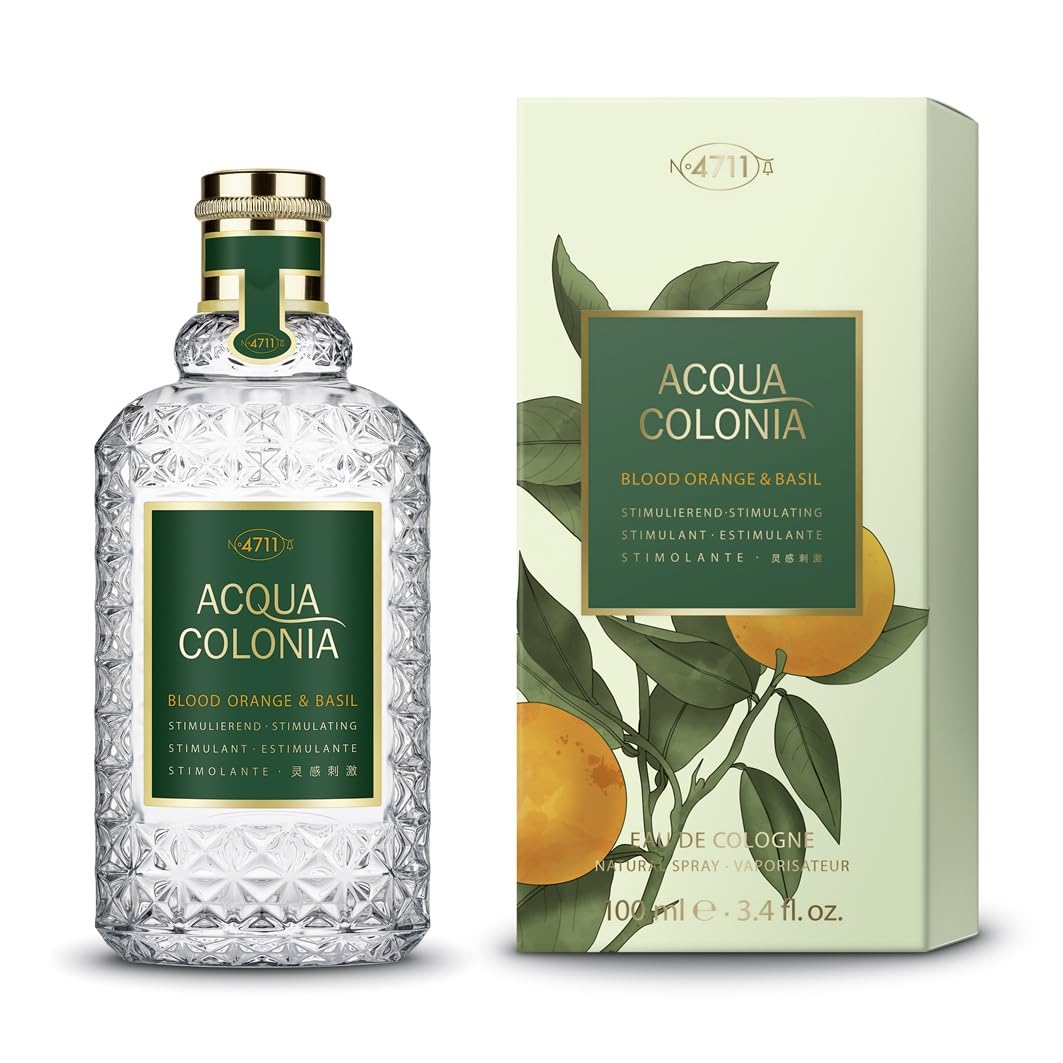 4711 Acqua Colonia® Blood Orange & Basil | Eau de Cologne - stimulierend - Wellness für die Sinne | 100ml Natural Spray