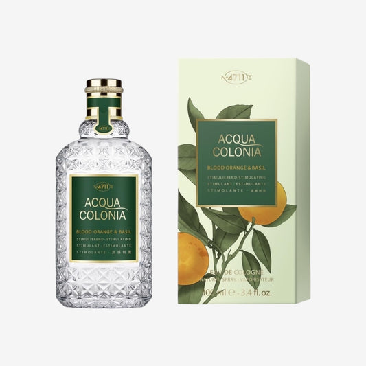 4711 Acqua Colonia® Blood Orange & Basil | Eau de Cologne - stimulierend - Wellness für die Sinne | 100ml Natural Spray