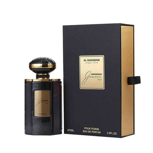 Al Haramain Junoon Noir Eau de Parfum, Spray für Damen, 75 ml, Schwarz