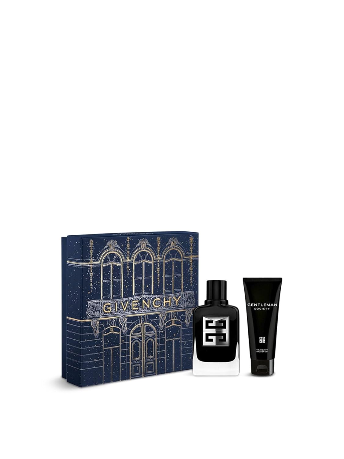 Givenchy Gentleman Society Geschenkset für Herren, Eau de Parfum Spray 60 ml Travel und Duschgel 75 ml