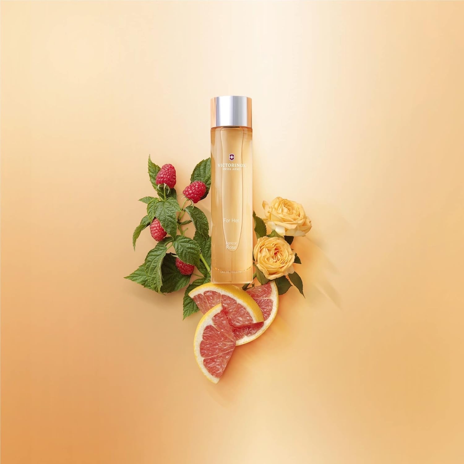 VICTORINOX Swiss Army For Her Apricot Rose, Eau de Toilette Damen, Parfüm mit Rose und Aprikose, Fruchtig und blumig, Vegan, 100 ml, V0001299