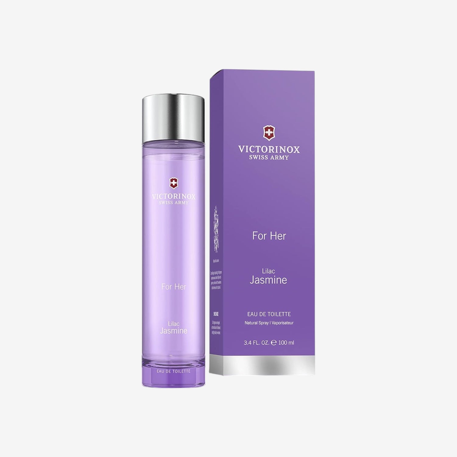 VICTORINOX Swiss Army For Her Lilac Jasmine, Eau de Toilette Damen, Parfüm mit Beere und Flieder, Blumig und sinnlich, Vegan, 100 ml, V0001300