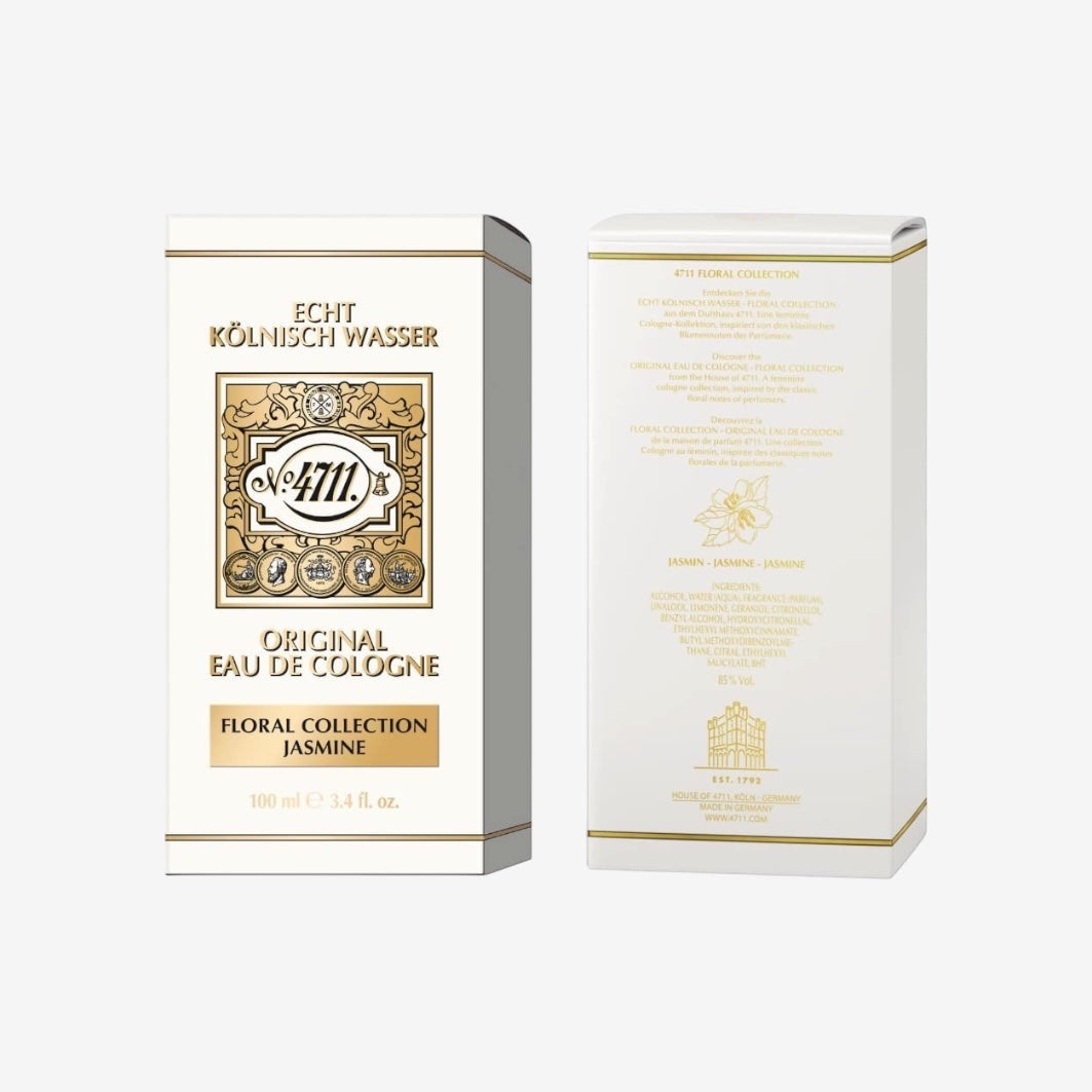 4711® Echt Kölnisch Wasser I Floral Collection - JASMIN - Eau de Cologne - florale Neuinterpretation der Ikone - sinnlich – anmutig – betörend I 100ml Natural Spray Vaporisateur