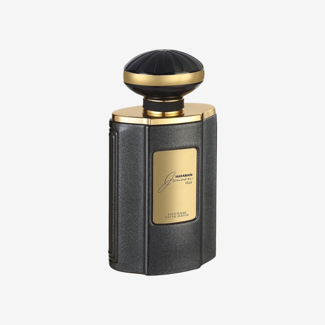 Al Haramain Junoon Noir Eau de Parfum, Spray für Damen, 75 ml, Schwarz