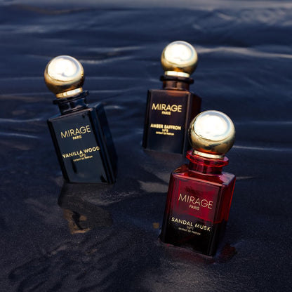 Signature Set – 3× Extrait de Parfum Unisex (je 50 ml, 30% Duftöl), mit Pheromonen, 2+1 GRATIS Aktion, Sandal Musk No.1 · Vanilla Wood No.2 · Amber Saffron No.3