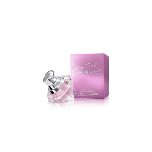 Chopard Pink Wish 30 ml – Eau de Toilette für Frauen – Blumig-fruchtiger Duft – Strahlende Noten von Mandarine, Neroli, Pfirsich, Amber und Sandelholz – Parfum Damen – Transparenter Glasflakon