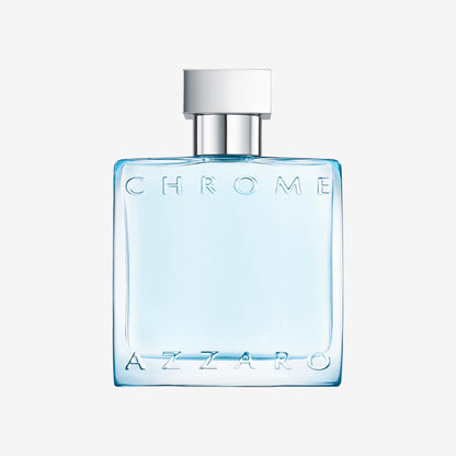 Azzaro Chrome Eau de Toilette, frischer und aquatischer Herrenduft, zitrisch-marines Parfüm mit umhüllender Leichtigkeit, erfrischender Duft für Männer