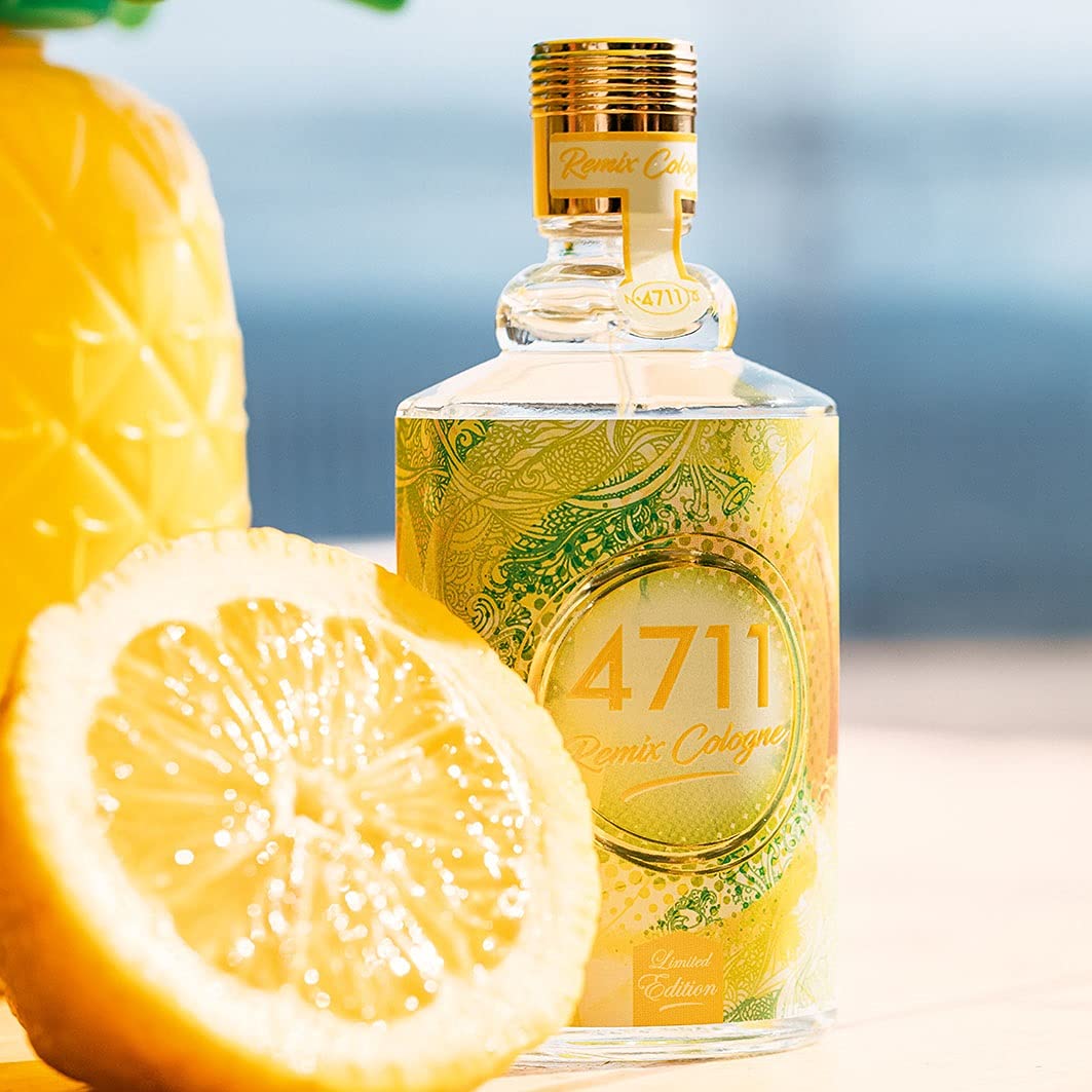 4711® Remix Cologne Zitrone - Urban Summer I Eau de Cologne - fruchtig - spritzig - wild - die lebendige Frische der Zitrone sommerlich neu ge-remixt! I 100ml Natural Spray Vaporisateur