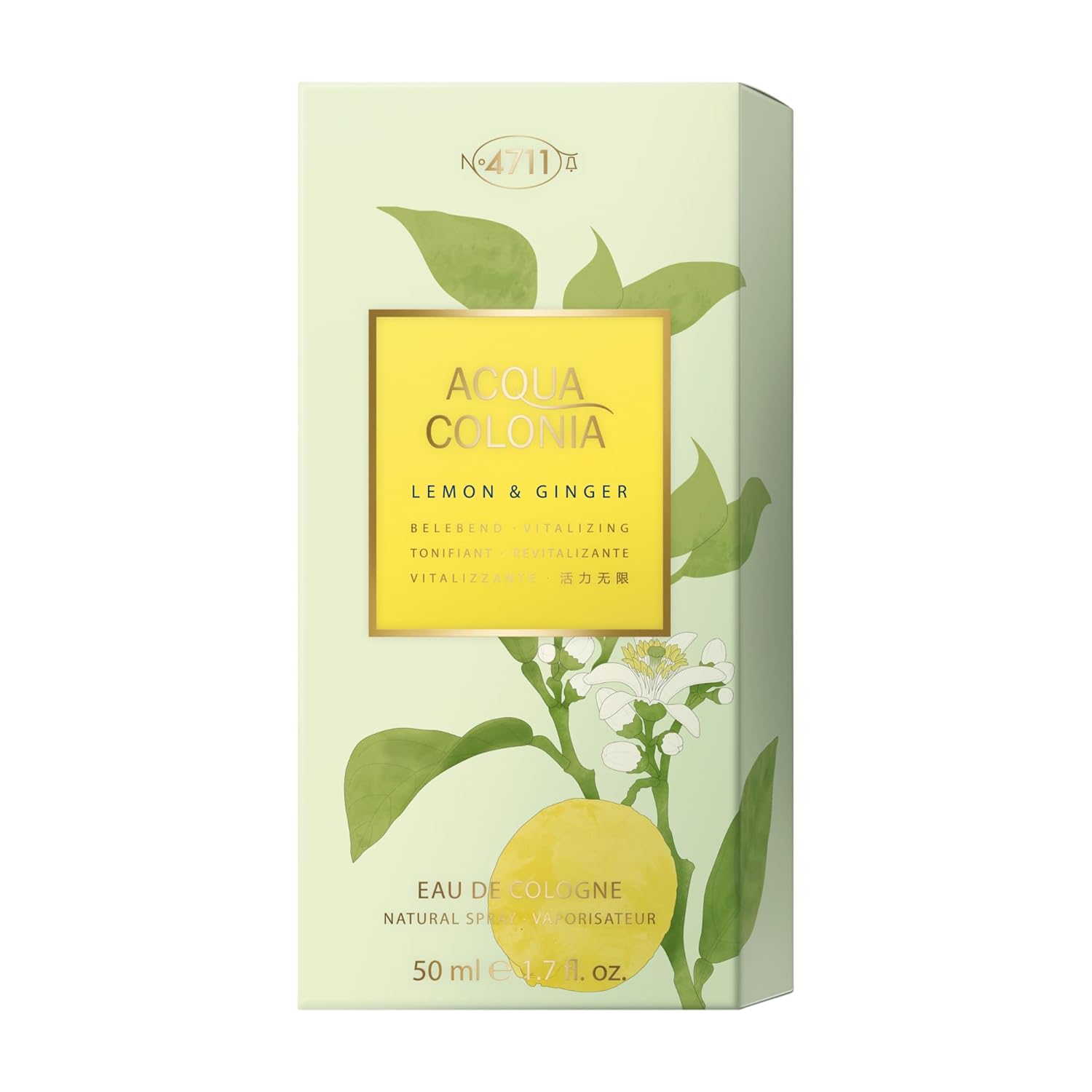 4711 Acqua Colonia® Lemon & Ginger | Eau de Cologne - belebend - Wellness für die Sinne | 50ml Natural Spray