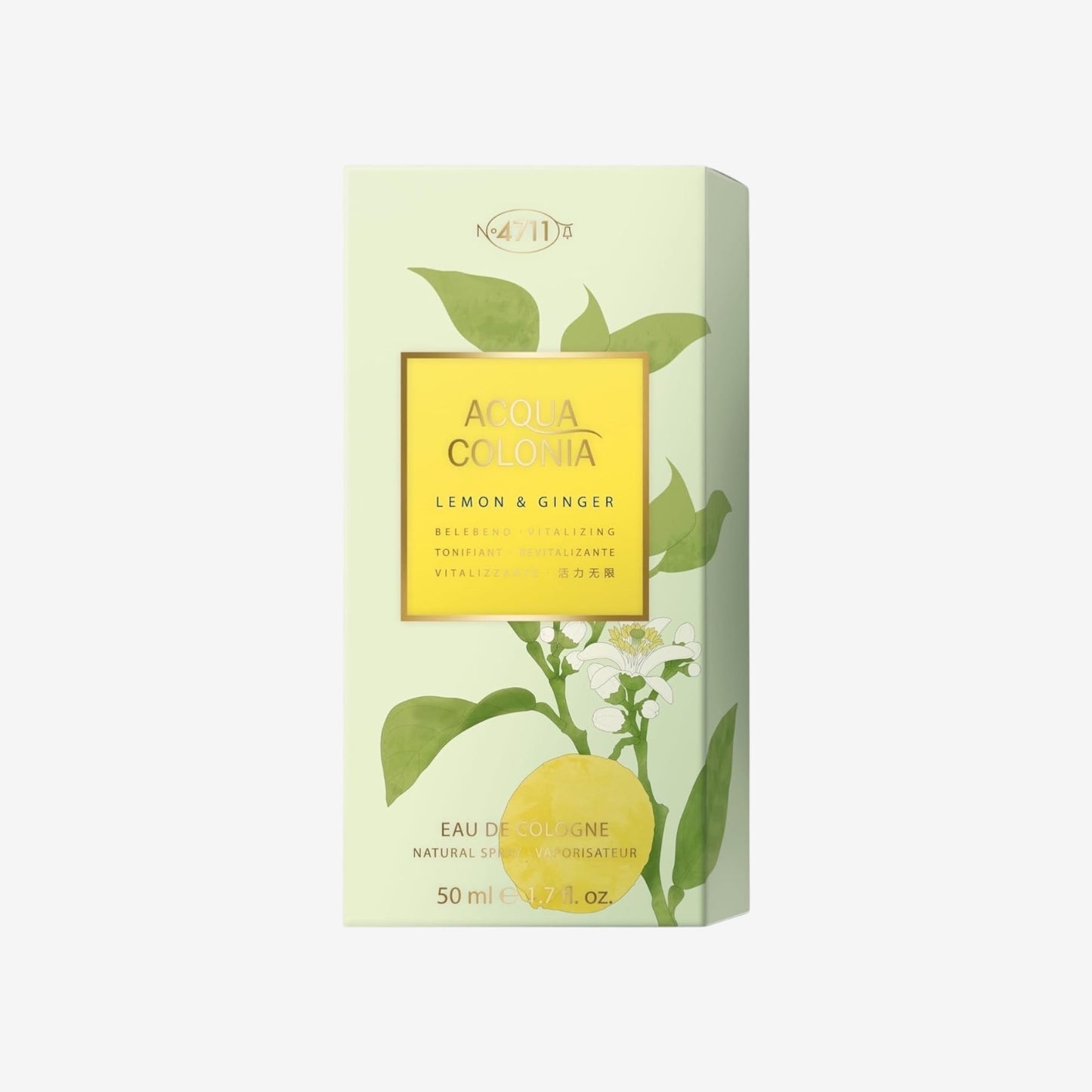 4711 Acqua Colonia® Lemon & Ginger | Eau de Cologne - belebend - Wellness für die Sinne | 50ml Natural Spray
