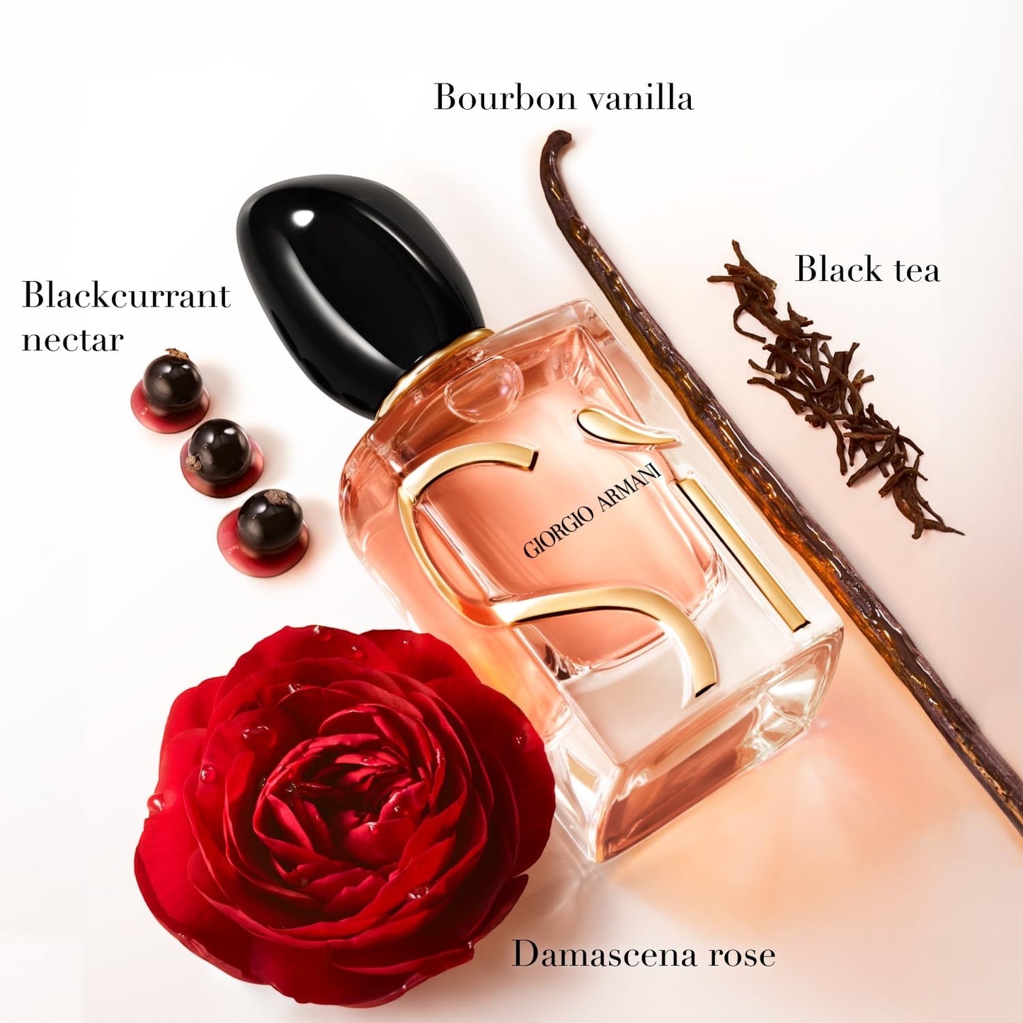 Armani – Sì Intense – Eau de Parfum – Parfüm für Frauen – Chypre Ambery Fruity Fragrance – Schwarzer Johannisbeer-Nektar, Damascena-Rose, Schwarztee-Noten – 10ml