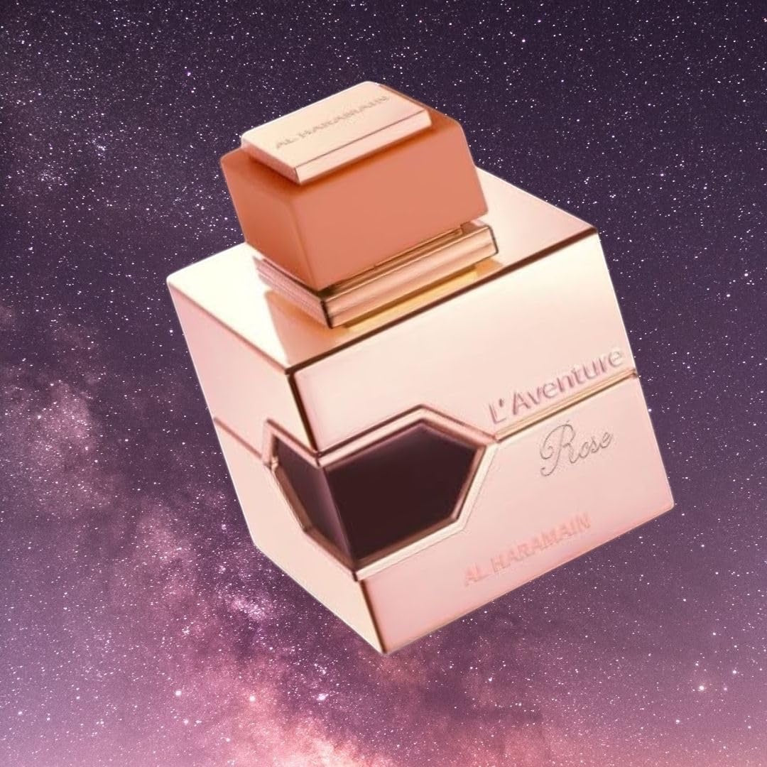 Al Haramain L'aventure Rose Eau de Parfum, 100 ml, blumig-frisches Parfüm für Damen, Arabisches Luxus-Oud-Parfüm