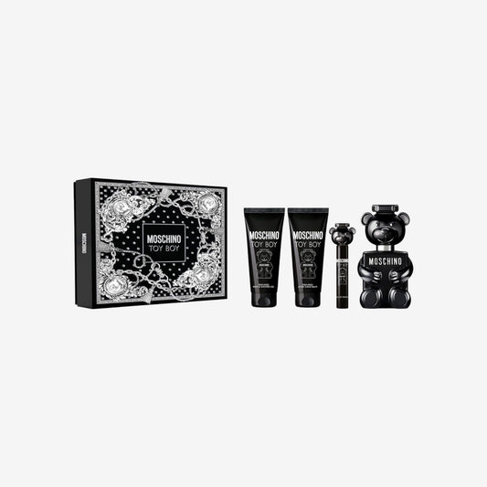 Moschino Toy Boy EAU de Parfum 100ml Geschenkset 2024 (Enthält EDP, Duschgel, After Shave Balsam und 10ml Reisespray)