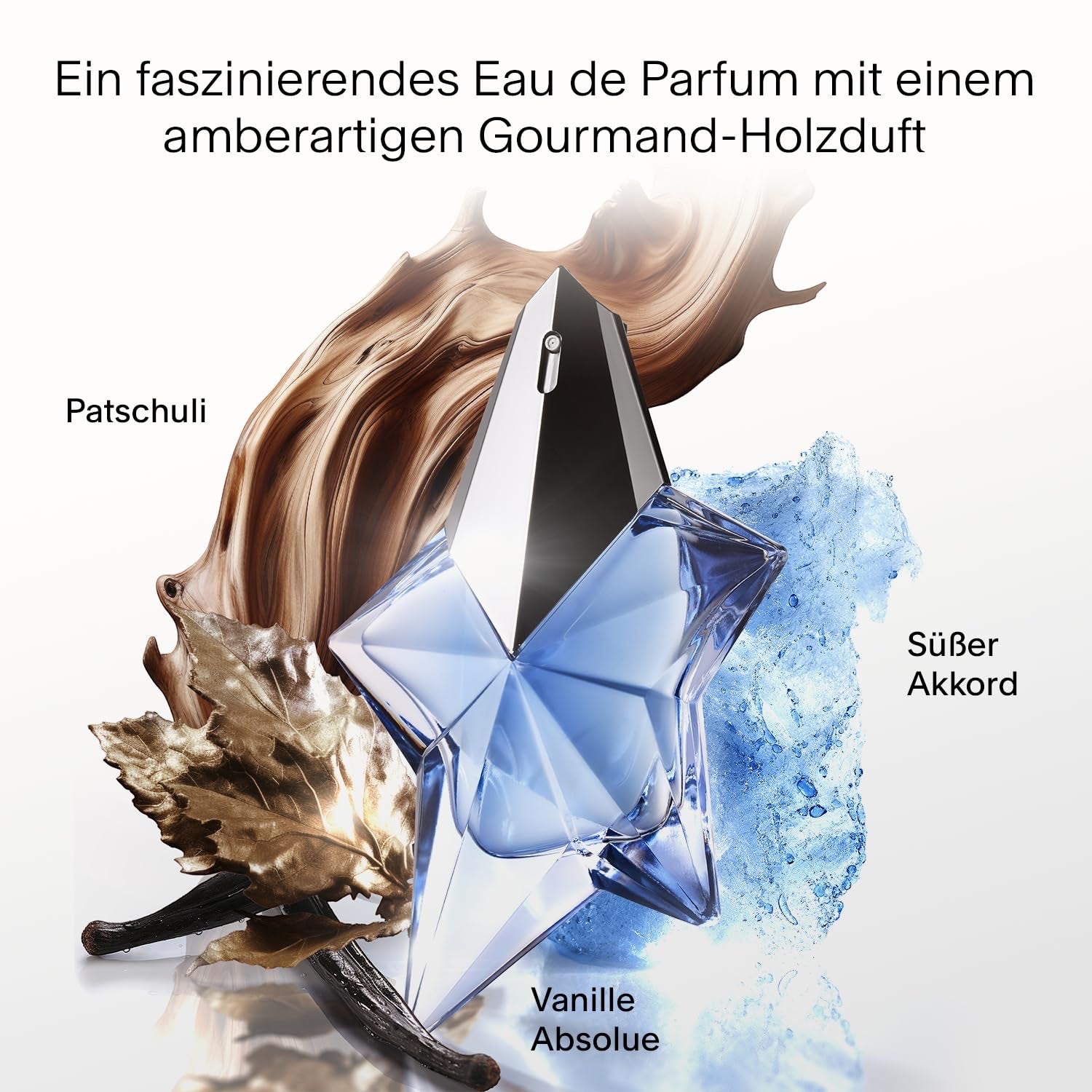 MUGLER Angel Eau de Parfum, Damen-Parfum, Amberartiger Gourmand-Duft, Faszinierender Duft, Nachfüllbar