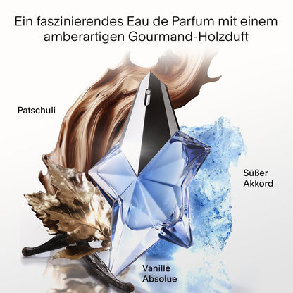 MUGLER Angel Eau de Parfum, Damen-Parfum, Amberartiger Gourmand-Duft, Faszinierender Duft, Nachfüllbar