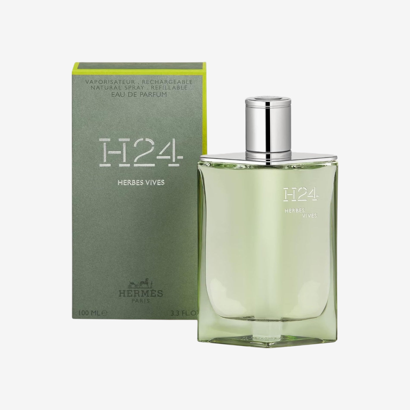 HERMES Hermès H24 Herbes Vives Eau de Parfum, nachfüllbar, Spray für Herren, 100 g