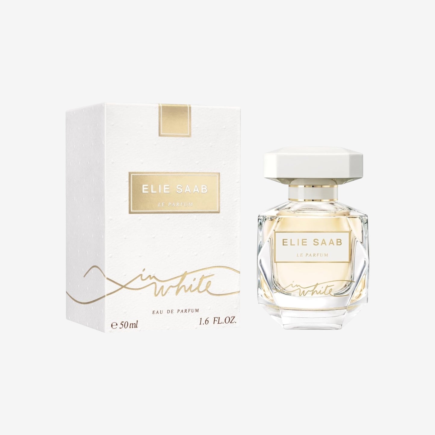 Elie Saab Le Parfum in White 50 ml – Eau de Parfum für Frauen – Fruchtiger Chypre-Duft – Lebendige Noten von roten Früchten, Birne und Patschuli – Transparenter Glasflakon